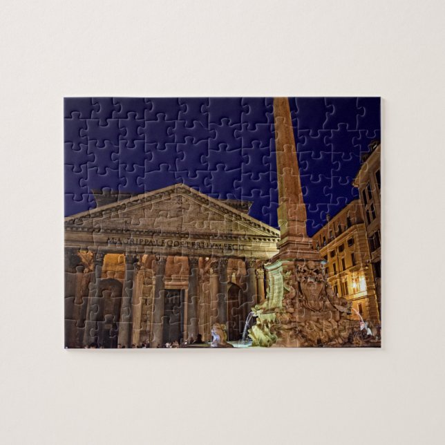 Pantheon by Night - Rome, Italy - 8x10 - 110 pcs Jigsaw Puzzle (Horizontal)