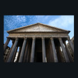 pantheon in rome poster<br><div class="desc">Image of the facade of the Pantheon in Rome,  Italy. Shot with wide angle lens at a very low angle.</div>