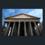 pantheon in rome poster<br><div class="desc">Image of the facade of the Pantheon in Rome,  Italy. Shot with wide angle lens at a very low angle.</div>