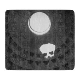 Pantheon Light Skull Rome Italy Black and White Cutting Board