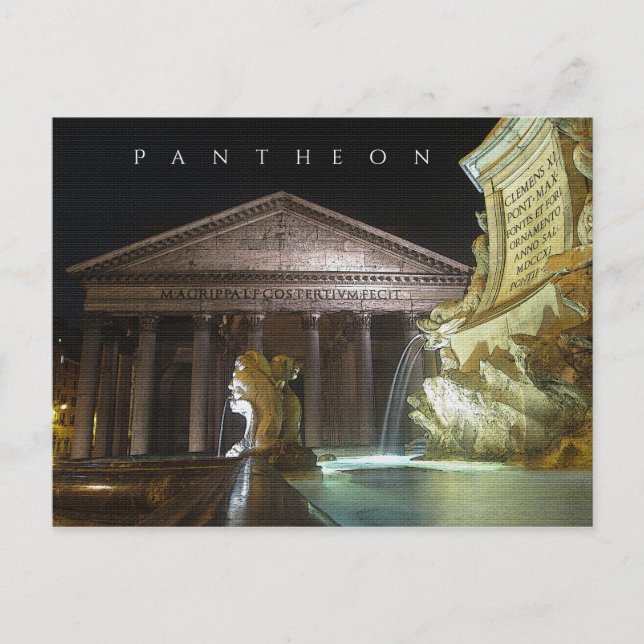 Pantheon, Rome. Postcard (Front)