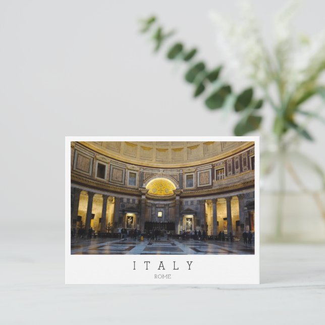 Pantheon’s interior, Rome,  Italy Postcard (Standing Front)