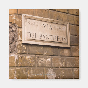 Pantheon sign, Rome, Italy 2 Magnet
