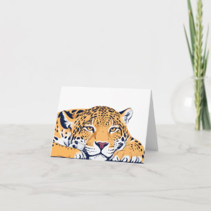 Panther Adorable Cute Animal Sleeping Relaxing Fun Card