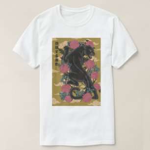 Panther Among the Flowers  T-Shirt