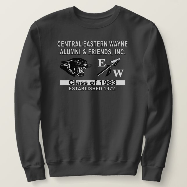 Panther and EW Dark Grey Sweatshirt (Design Front)