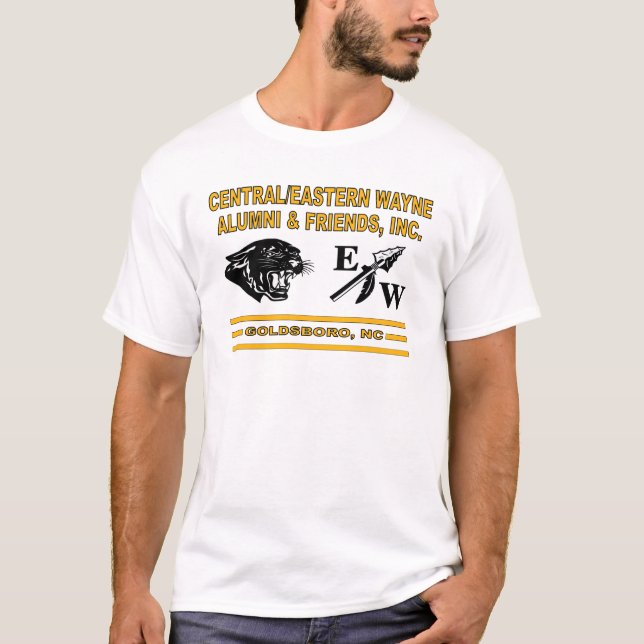Panther and EW White T-Shirt (Front)