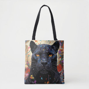Panther Colourful Animal Enchanting Tote Bag