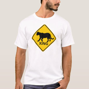 Panther Crossing Highway Sign T-Shirt