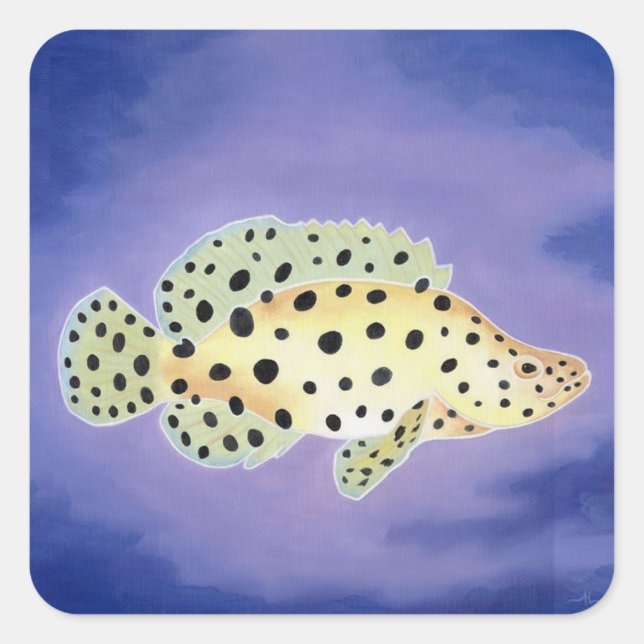 Panther Grouper Square Sticker (Front)
