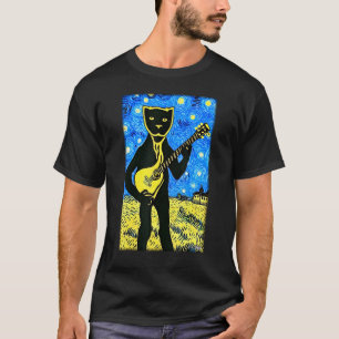 Panther Guitar Wild Animal Musician Predatory Cat T-Shirt