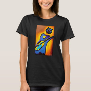 Panther Guitar Wild Animal Musician Predatory Cat T-Shirt