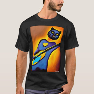 Panther Guitar Wild Animal Musician Predatory Cat T-Shirt