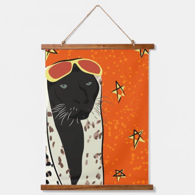 Panther in Style Hanging Tapestry (Front)