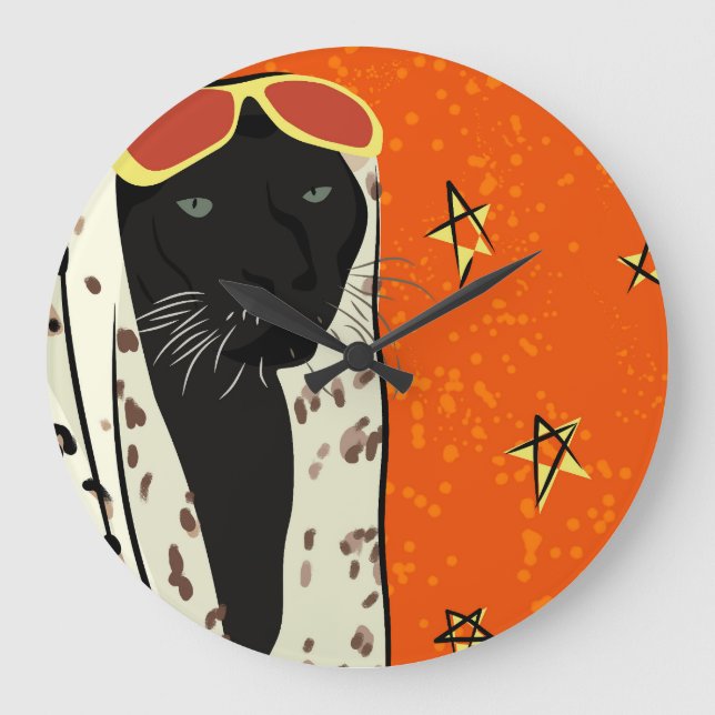 Panther in Style Large Clock (Front)
