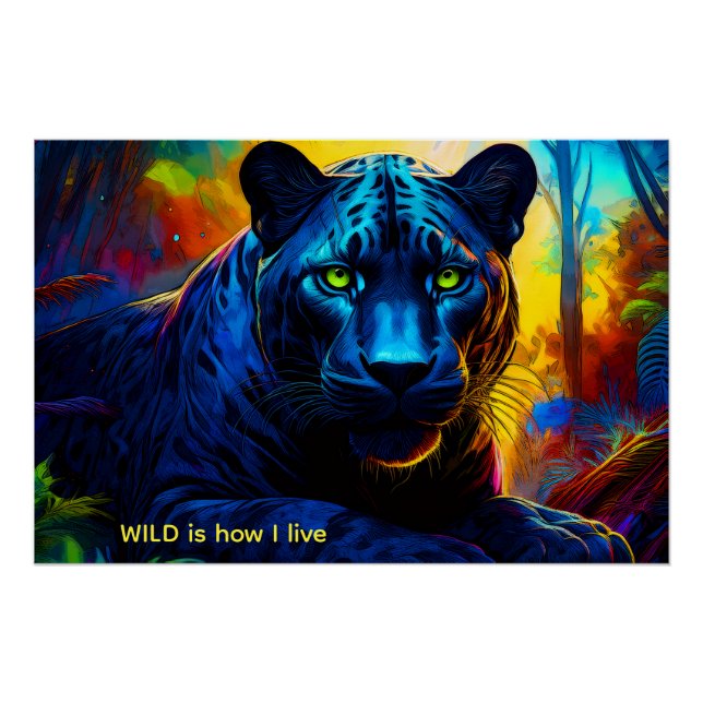 PANTHER in WILD colour Poster (Front)