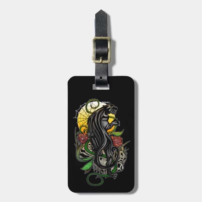 Panther Luggage Tag (Front Vertical)