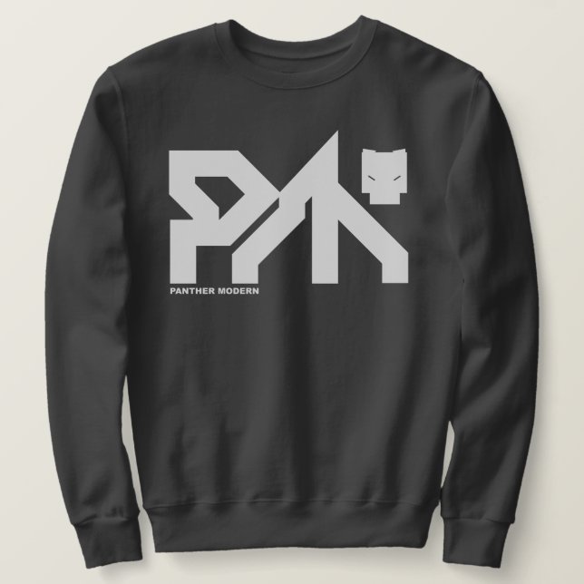 PANTHER MODERN : D4RK GR3Y SYB3R P|_|NK SWEATSHIRT (Design Front)