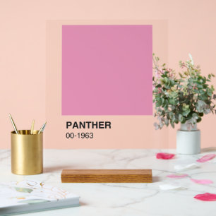 Panther Movie Pink - Clear Background Acrylic Sign