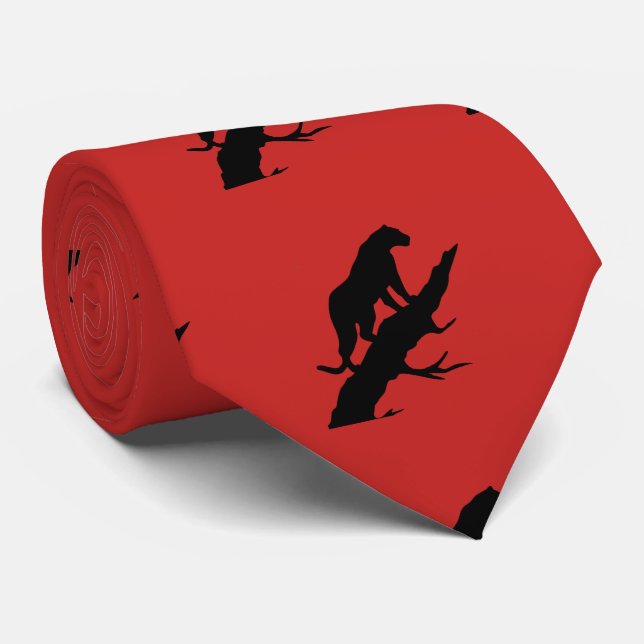 Panther On Limb Any Colour Necktie (Rolled)