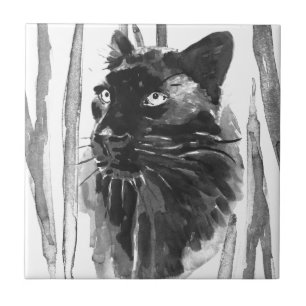 Panther Portrait Ceramic Tile