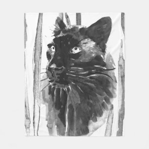 Panther Portrait Fleece Blanket