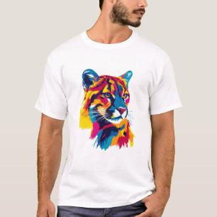 Panther Portrait Illustration Watercolour Painting T-Shirt