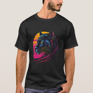 Panther Portrait Motif Wildlife Panther Lover Anim T-Shirt