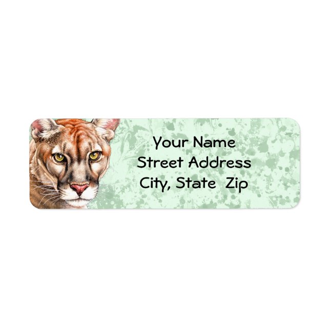 Panther Portrait Return Address Label (Front)