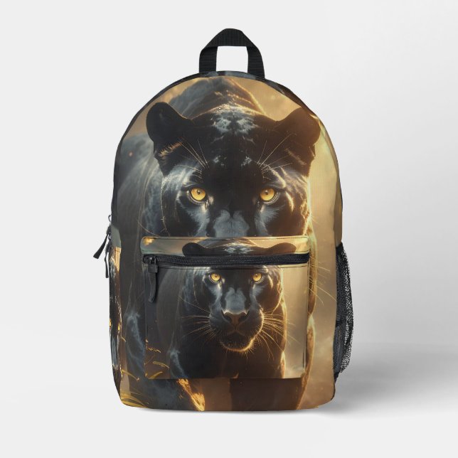 Panther Printed Backpack (Front)
