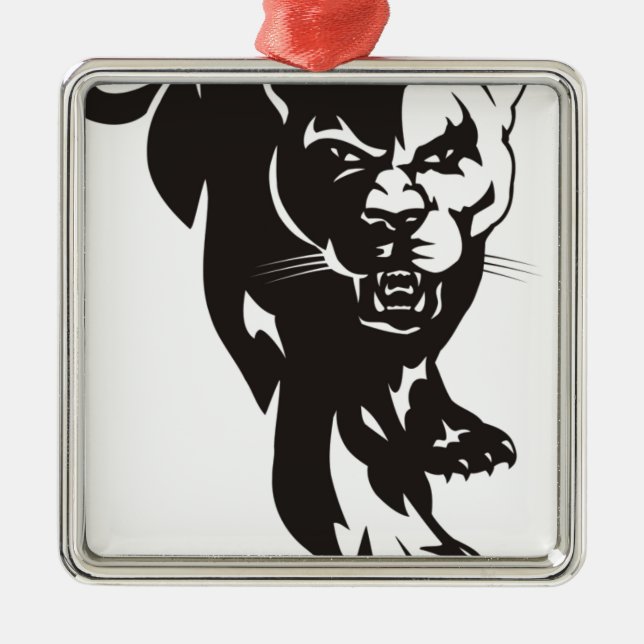 panther. residence metal tree decoration (Front)