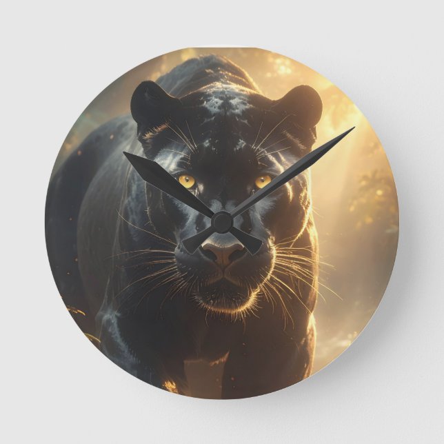 Panther Round Clock - elegance by design (Front)