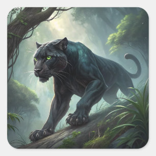 Panther Square Sticker