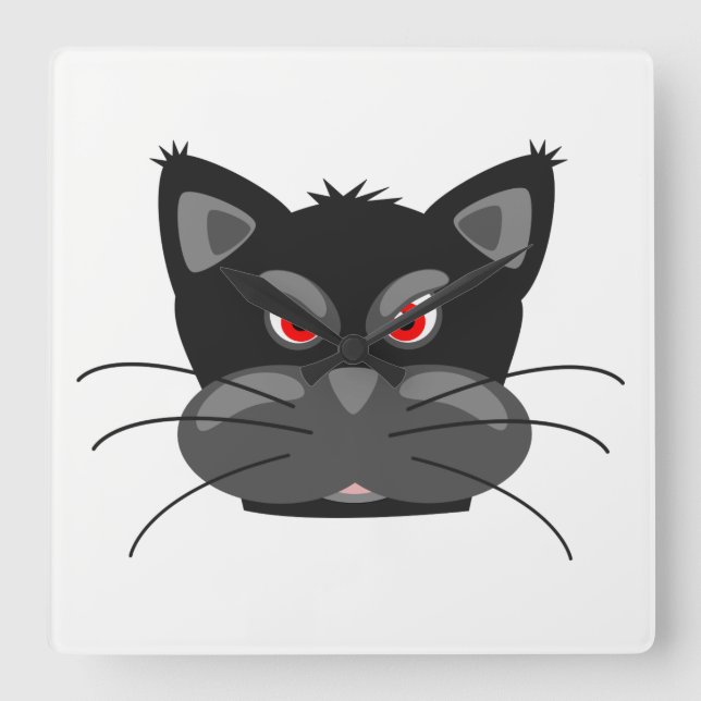 Panther Square Wall Clock (Front)