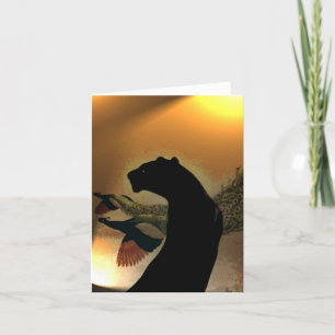Panther Sunset Note Card