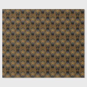 Panther Tiled Pattern Wrapping Paper
