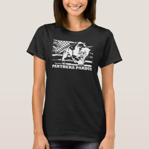 Panther USA Flag Panther Big Cat T-Shirt