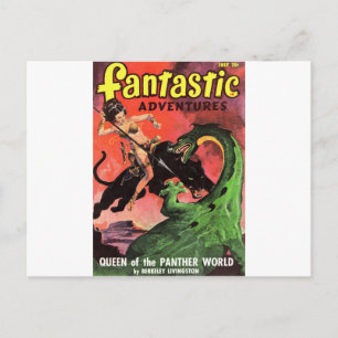 Panther vs Dinosaur Postcard