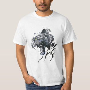 Panther Wild Animal Nature Illustration Art Tattoo T-Shirt