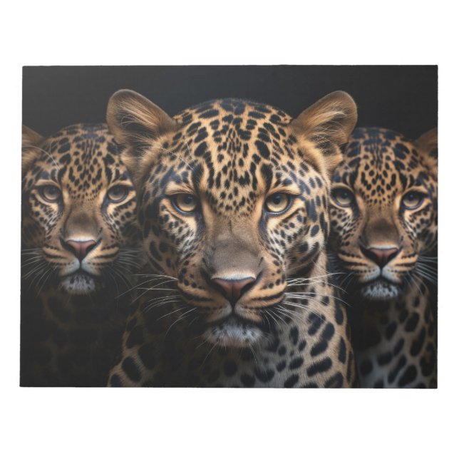 Panther Wild Animal Portrait Fierce Power Notepad (Front)