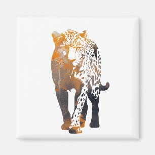 Panther Wildlife Nature Illustration Silhouette  Magnet