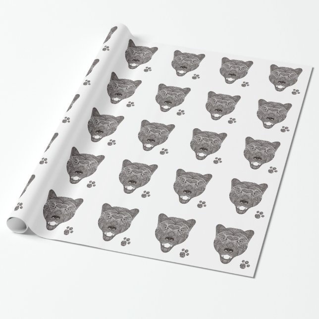 Panther Wrapping Paper (Unrolled)