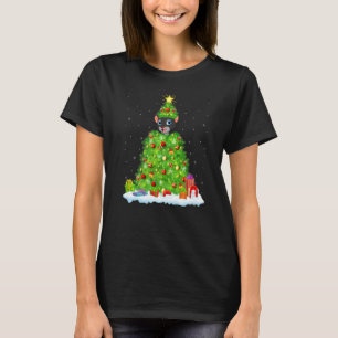 Panther Xmas Lighting Tree Funny Panther Christmas T-Shirt
