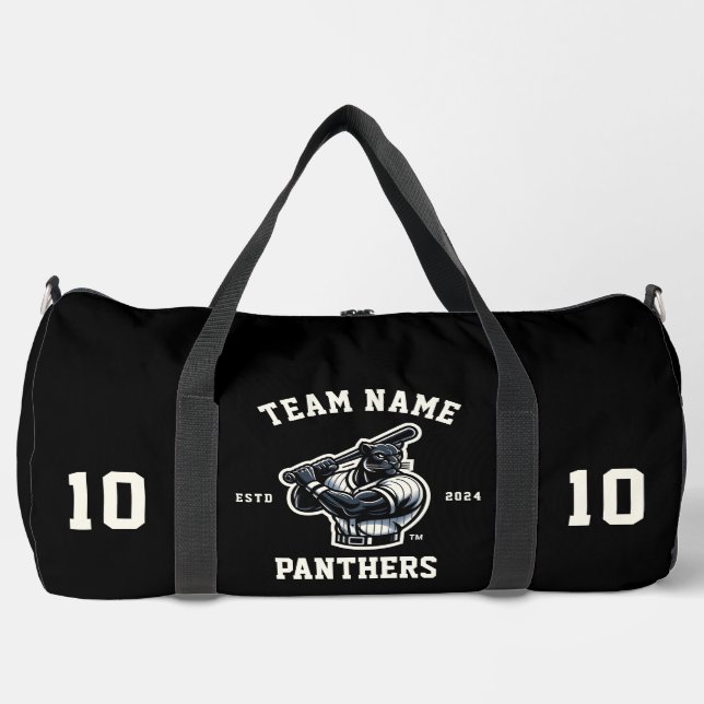 Panthers "Customisable" Baseball Duffle Bag (Front)