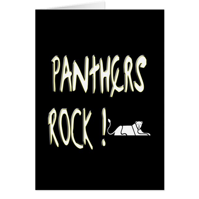 Panthers Rock! Greeting Card (Front)