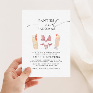 Panties & Palomas Bridal Shower Bachelorette Invitation