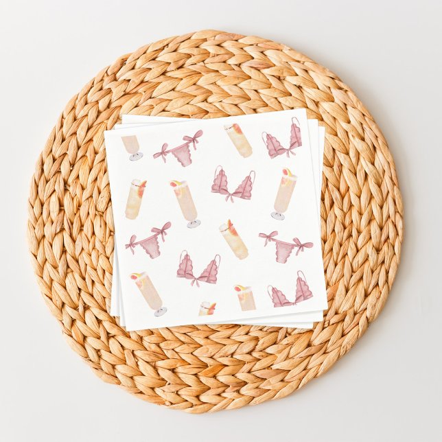Panties & Palomas Bridal Shower Bachelorette Napkin (Creator Uploaded)