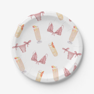 Panties & Palomas Bridal Shower Bachelorette Paper Plate