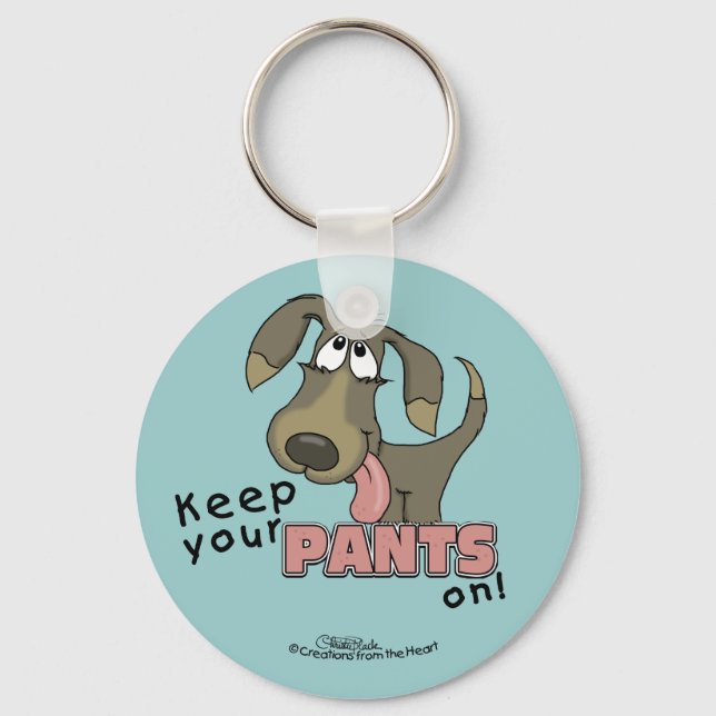Panting Dog-Keep Pants On Key Ring (Front)