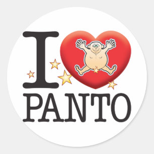 Panto Love Man Classic Round Sticker